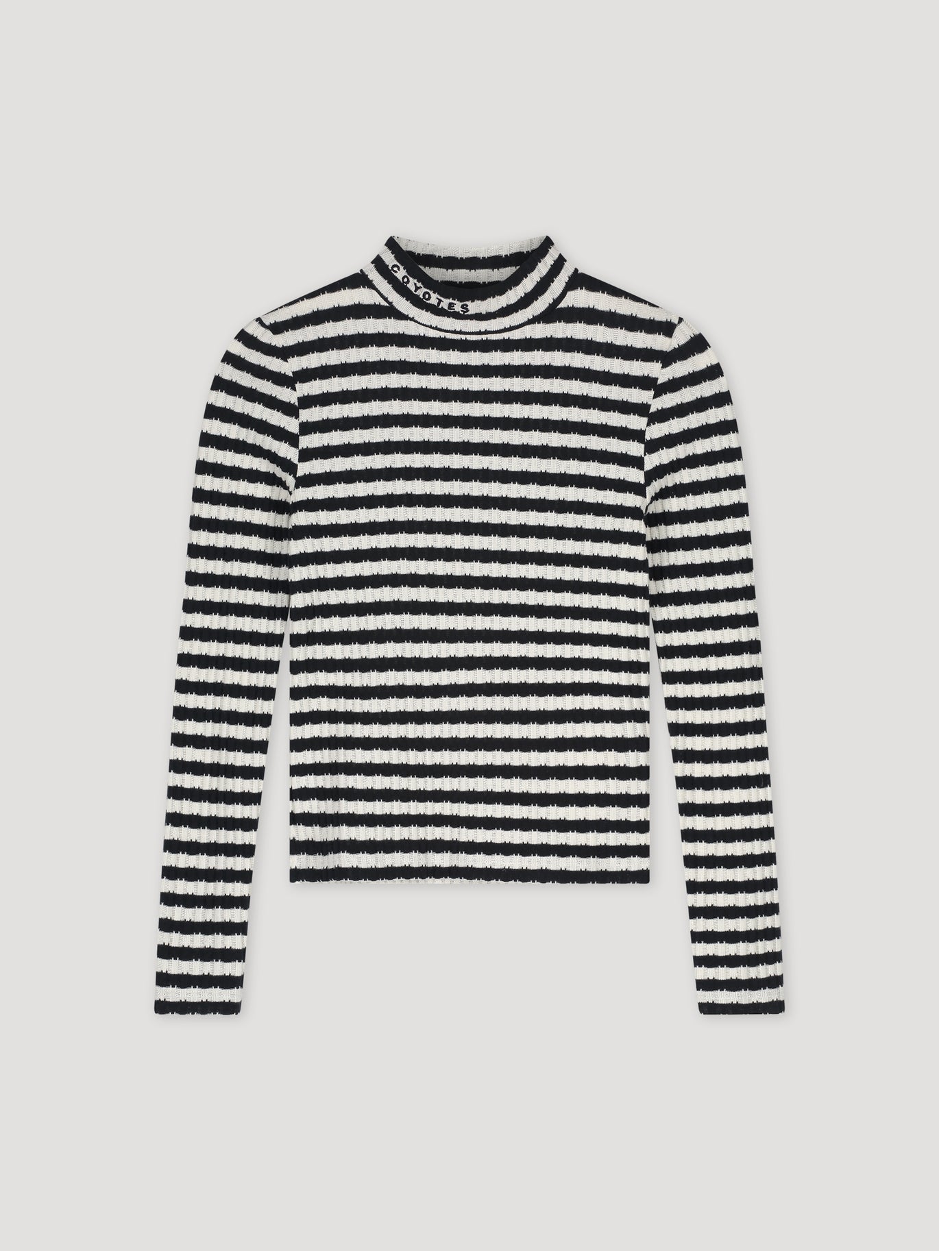 STRIPED MOCK NECK LONGSLEEVE