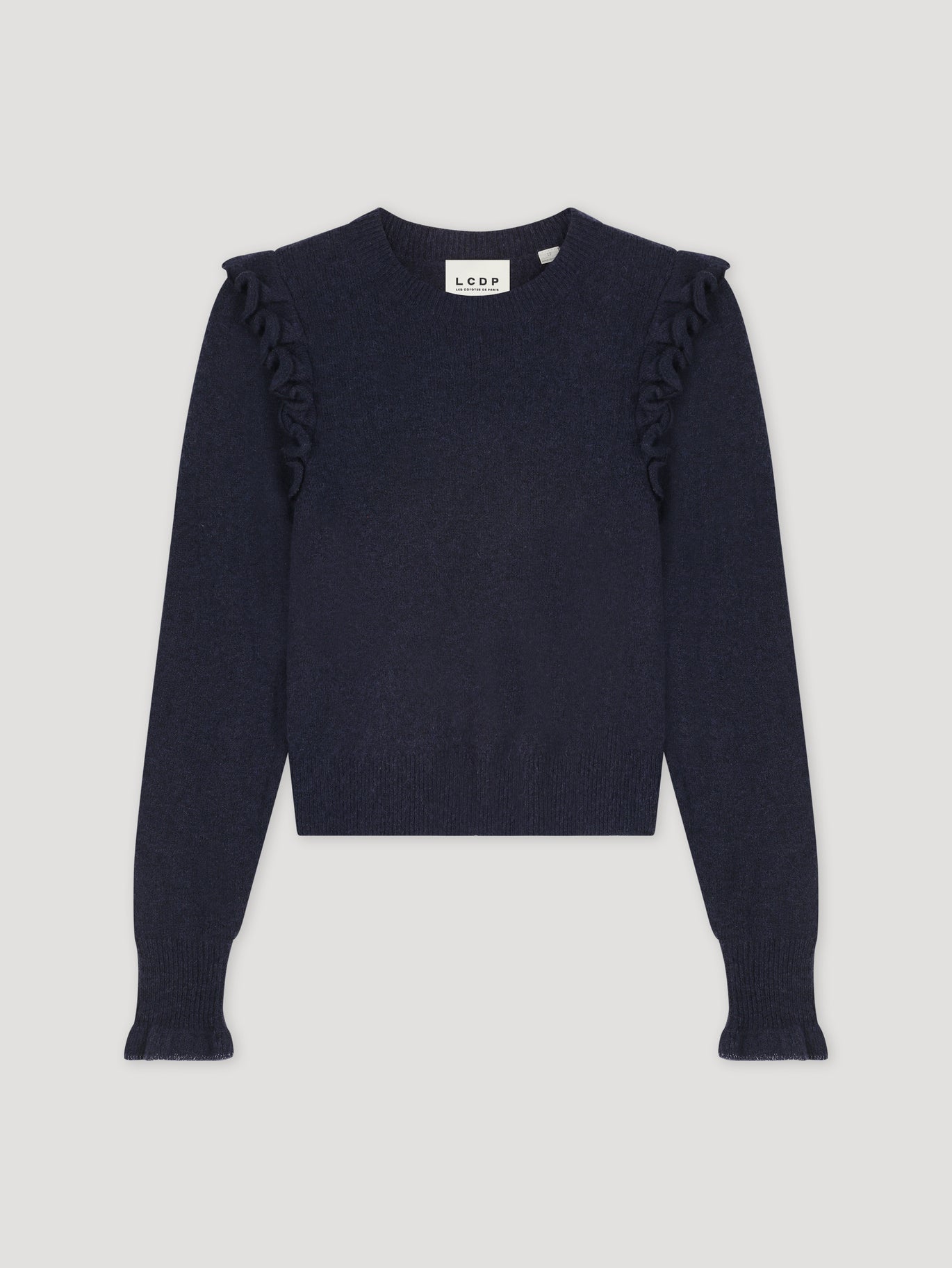 SHOULDER RUFFLE PULLOVER