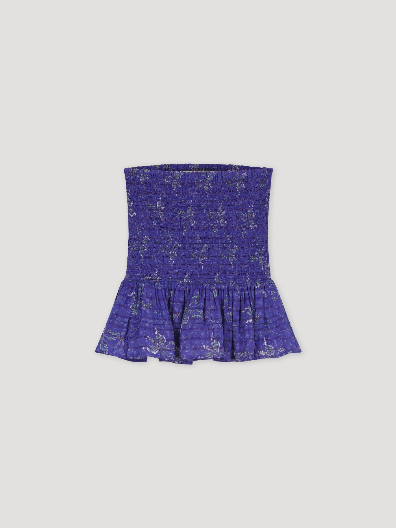 SMOCKED MINI SKIRT