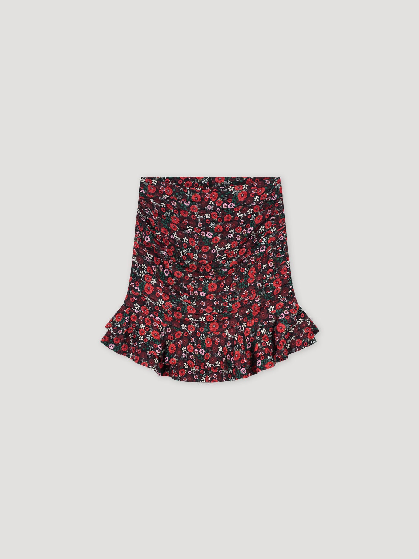 GATHERED RUFFLE MINI SKIRT