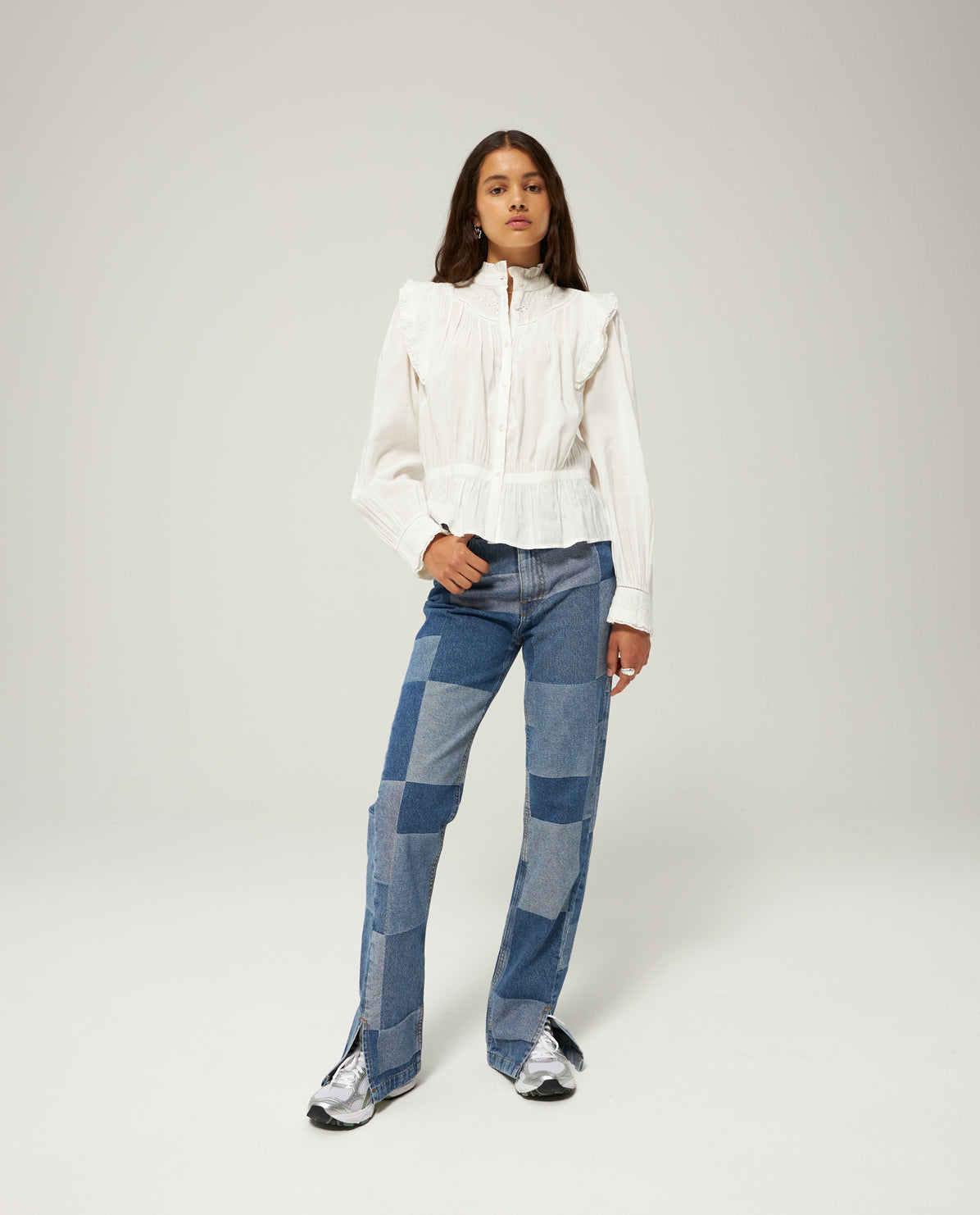 SHOULDER RUFFLE TOP