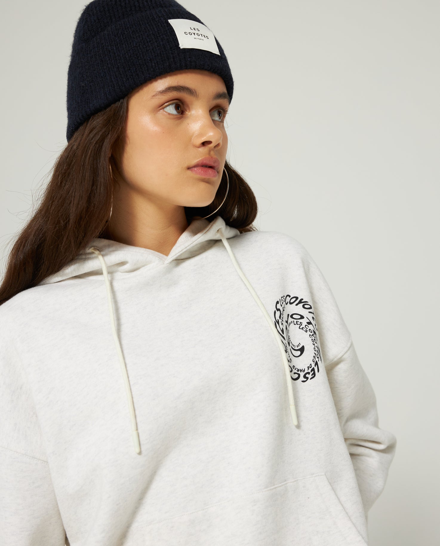 SWIRLY PRINT OVERSIZED HOODIE